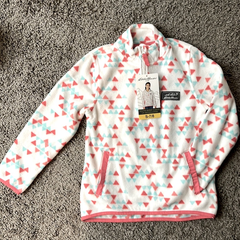 Eddie Bauer girls half zip pullover 7/8(S)